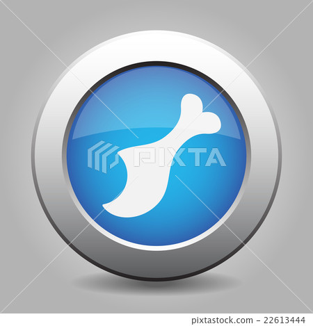 blue metal button with gnawed chicken leg blue metal button with gnawed chicken leg 22613444