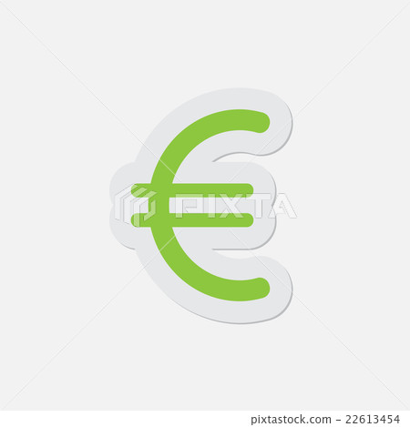 simple green icon - euro currency symbol simple green icon - euro currency symbol 22613454