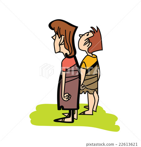 Two primitive boy back 22613621