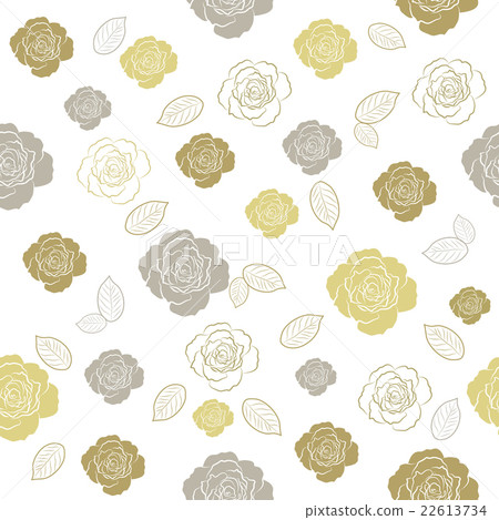 Seamless floral pattern with roses - Stock Illustration [22613734] - PIXTA