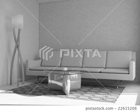 Monochrome living room 22615208