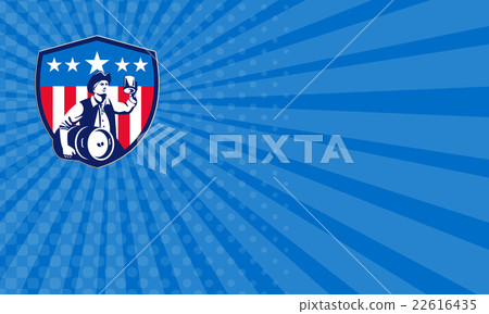 Business card American Patriot Beer Keg Flag Retro Business card American Patriot Beer Keg Flag Retro 22616435