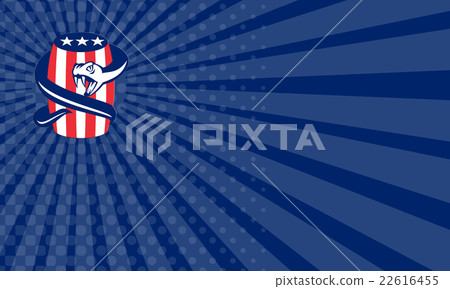 Business card Viper Coiling Up Keg USA Flag Retro Business card Viper Coiling Up Keg USA Flag Retro 22616455