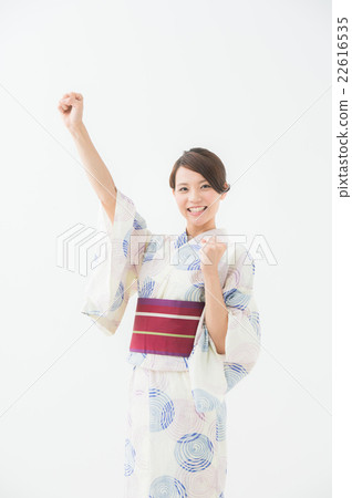 浴衣女人(白色背景) 浴衣女人(白色背景) 22616535