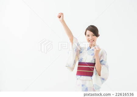 浴衣女人(白色背景) 浴衣女人(白色背景) 22616536