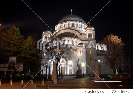 Cathedral of Saint Sava at night, Belgrade Cathedral of Saint Sava at night, Belgrade 22616682
