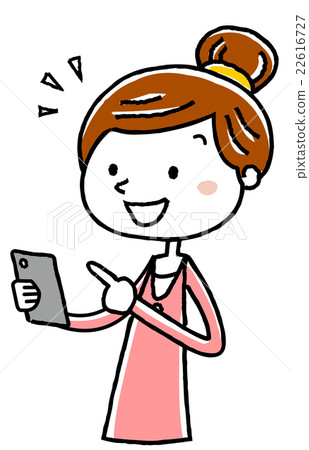 Illustration material: young woman smartphone operation understanding Illustration material: young woman smartphone operation understanding 22616727