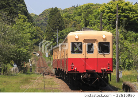 Kominato鐵路Kiha進入Kagoshimono車站 Kominato鐵路Kiha進入Kagoshimono車站 22616980