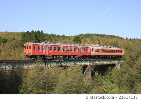 Ishimi crossing the bridge railway Kiha 52 + 28 Ishimi crossing the bridge railway Kiha 52 + 28 22617138