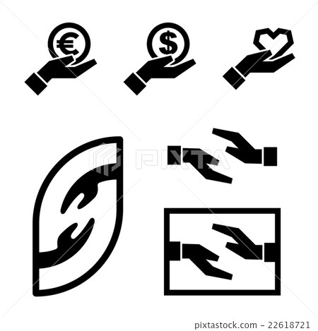 human hand icon black simple symbol 22618721