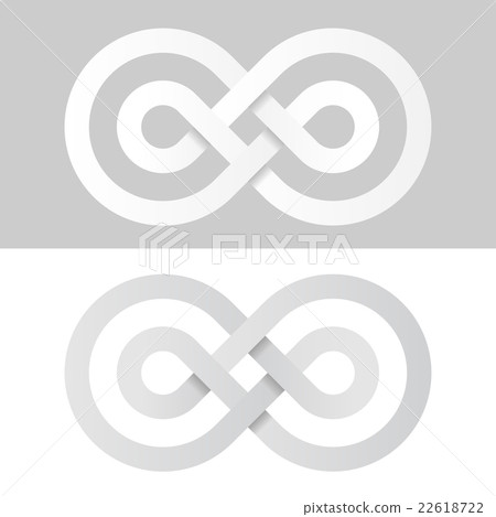 infinity eternity white paper symbol 22618722