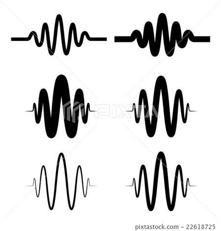 sinusoidal sound wave black symbol 22618725