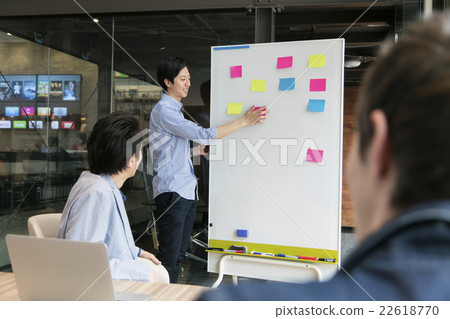 A man having a meeting A man having a meeting 22618770