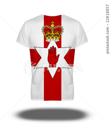 Northen Ireland flag t-shirt on white background  22618857