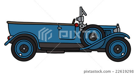 Vintage blue convertible 22619298