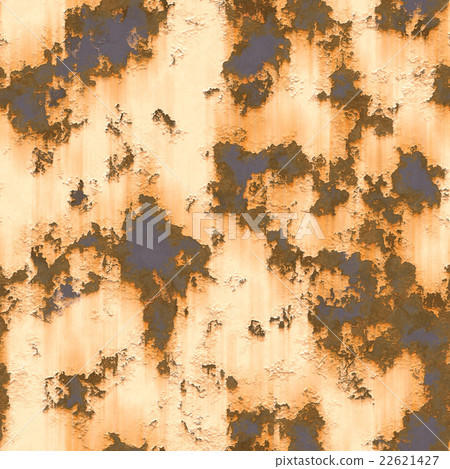 Industrial metal rust iron plate texture background (seamless connection, high resolution 3D CG rendering ∕ coloring illustration) 22621427