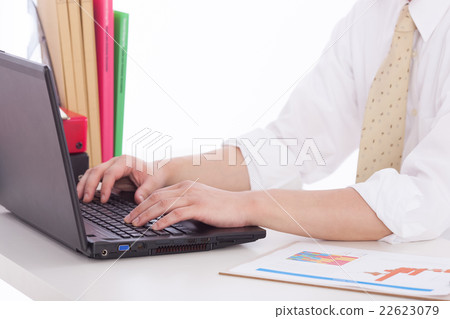 Businessman doing personal computer work Businessman doing personal computer work 22623079