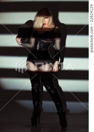 Woman with a cigarette. Woman with a cigarette. 22624124