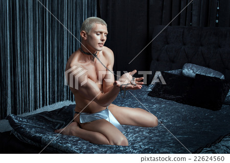 Metrosexual man with a dog collar. 22624560