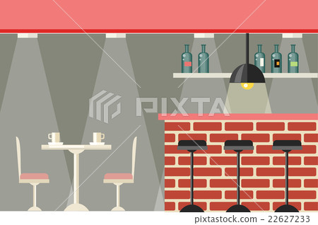 Cafe or Bar Interior Design Flat 22627233