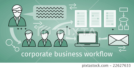 Corporate Business Workflow Banner Corporate Business Workflow Banner 22627633