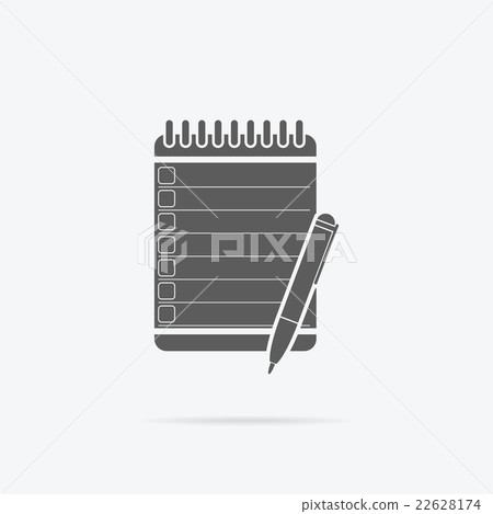 Notebook Icon Design Flat Isolated Round Notebook Icon Design Flat Isolated Round 22628174