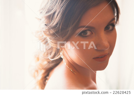 closeup portrait of beautiful bride - soft focus closeup portrait of beautiful bride - soft focus 22628425