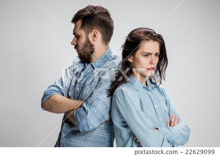 The young couple with different emotions during 22629099