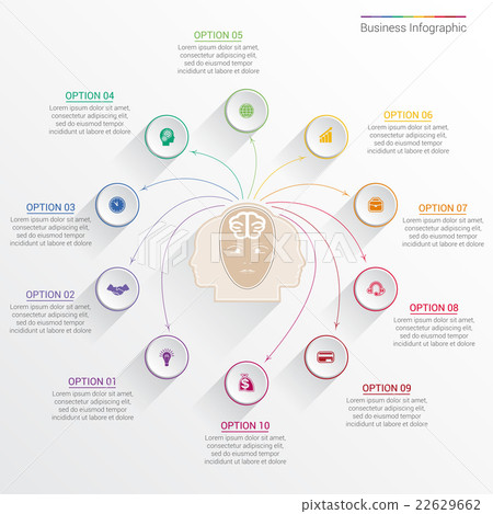 infographic business concept with ten options 22629662