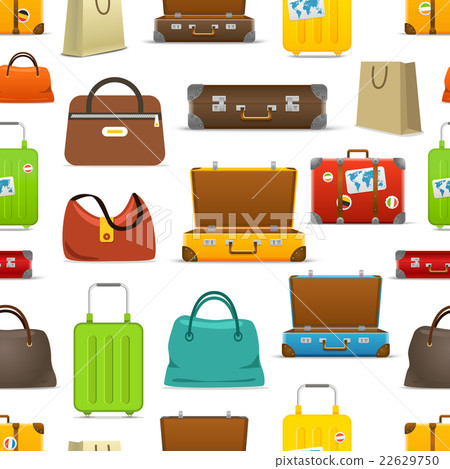 Different color travel bags vector collection - Stock Illustration ...