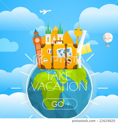 Vacation travelling concept. Vector travel Vacation travelling concept. Vector travel 22629820