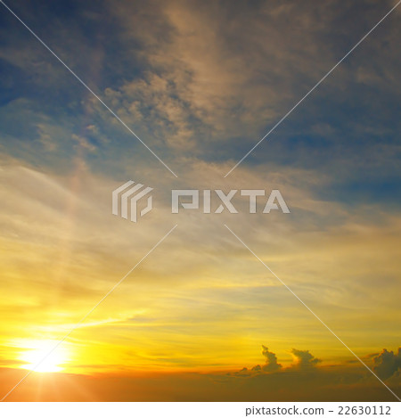 beautiful sunrise and cloudy sky 22630112