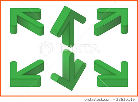arrows vector isometric 3d illustration - Stock Illustration [22630119 ...