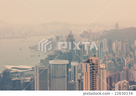 Hong Kong downtown view from Victoria peak 22630134