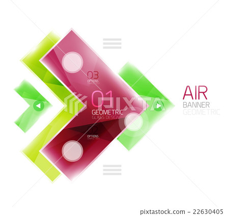 Color glossy glass arrow banner 22630405