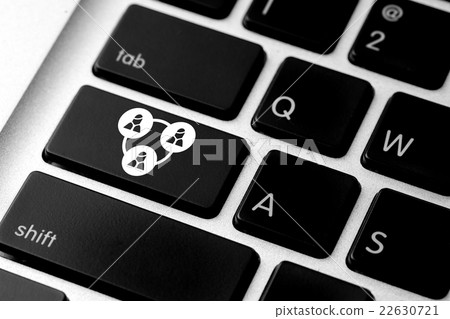 Business e-commerce icon on computer Business e-commerce icon on computer 22630721