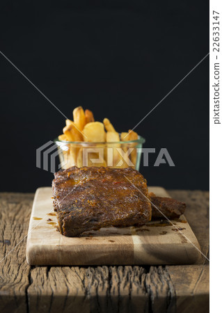 BBQ pork ribs. BBQ pork ribs. 22633147
