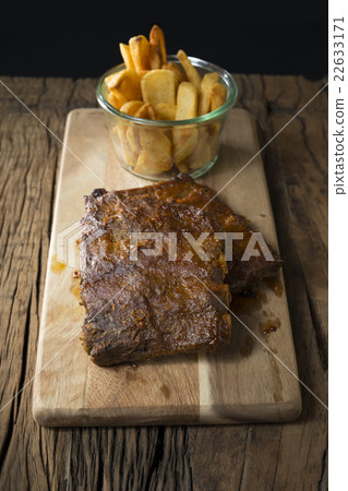 BBQ pork ribs. BBQ pork ribs. 22633171