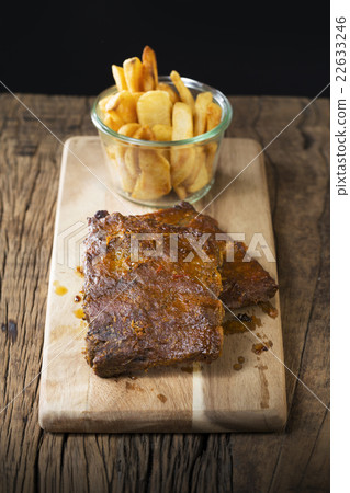BBQ pork ribs. BBQ pork ribs. 22633246