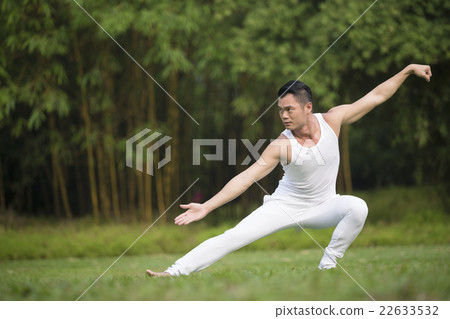 Chinese man doing Tai Chi outdoors. 22633532