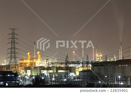 Oil refinery in the evening,photography on twilight style. 22635401