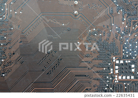 brown electronics background of computer mainboard. brown electronics background of computer mainboard. 22635431