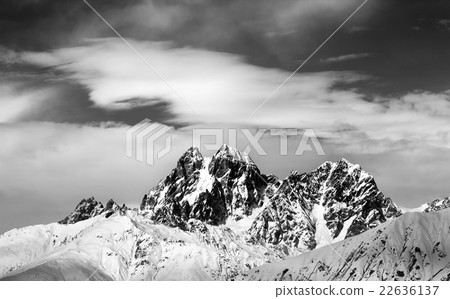 Black and white Mounts Ushba and Chatyn Black and white Mounts Ushba and Chatyn 22636137
