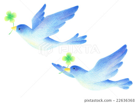 Blue bird carrying happiness 22636368