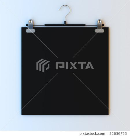 Paper with frame on hanger. 22636733