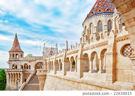 View on the Old Fishermen Bastion in Budapest  22638015