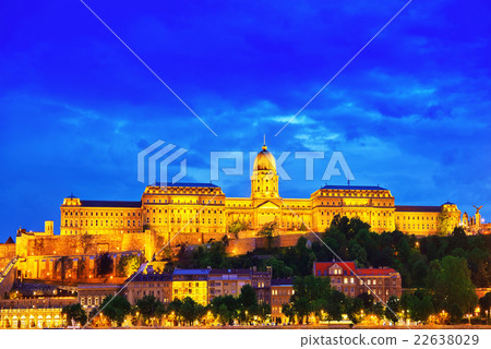 Budapest Royal Castle at night time. Hungary Budapest Royal Castle at night time. Hungary 22638029