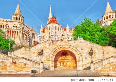 View on the Old Fishermen Bastion in Budapest View on the Old Fishermen Bastion in Budapest 22638034