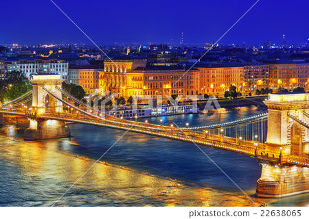 Szechenyi Chain Bridge view from Buda Hill 22638065