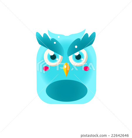 Blue Owl Chick Square Icon Blue Owl Chick Square Icon 22642646